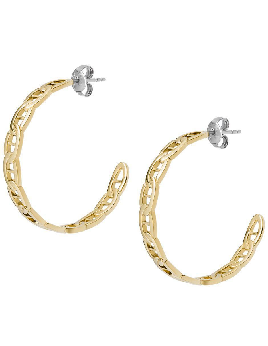 Aretes de aro con acabado brillante 3