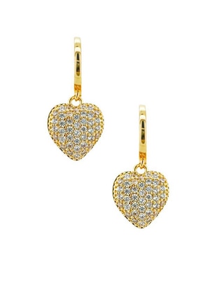 Aretes de corazón Aurore 18 K con acabado chapa de oro Aretes de corazón Aurore 18 K con acabado chapa de oro