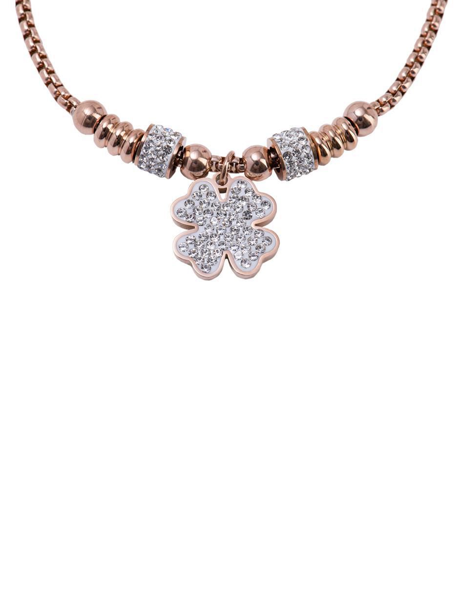 Kit de pulsera con zirconia cúbica Gaby acabado baño de oro rosa 18 K 3