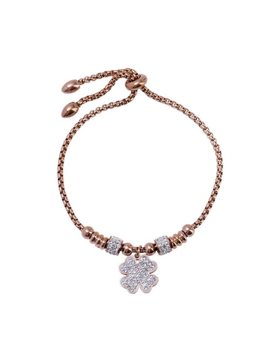 Kit de pulsera con zirconia cúbica Gaby acabado baño de oro rosa 18 K 5