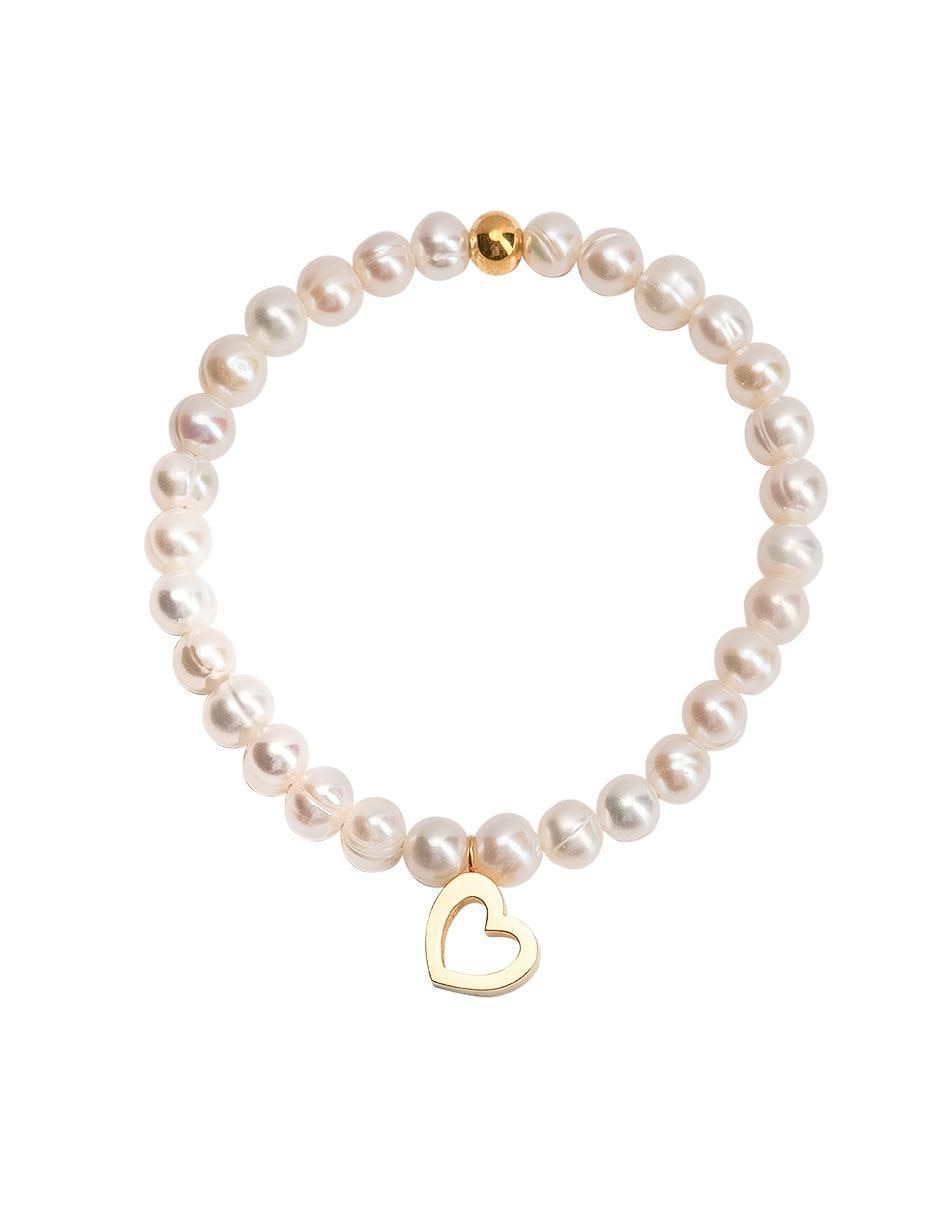 Kit de pulsera con perla con zirconia Grace + Jenny acabado baño de oro 18 K 6