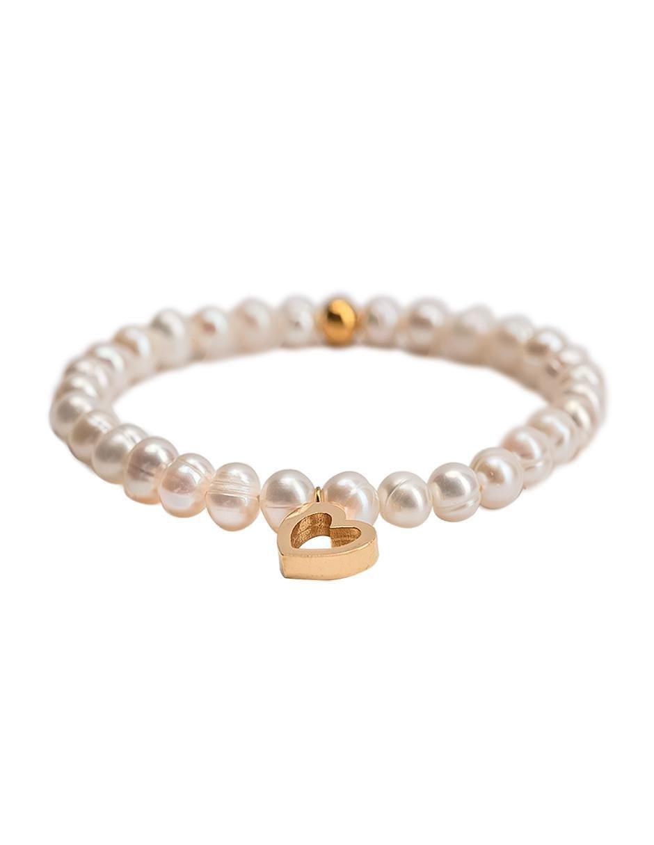 Kit de pulsera con perla con zirconia Grace + Jenny acabado baño de oro 18 K 7