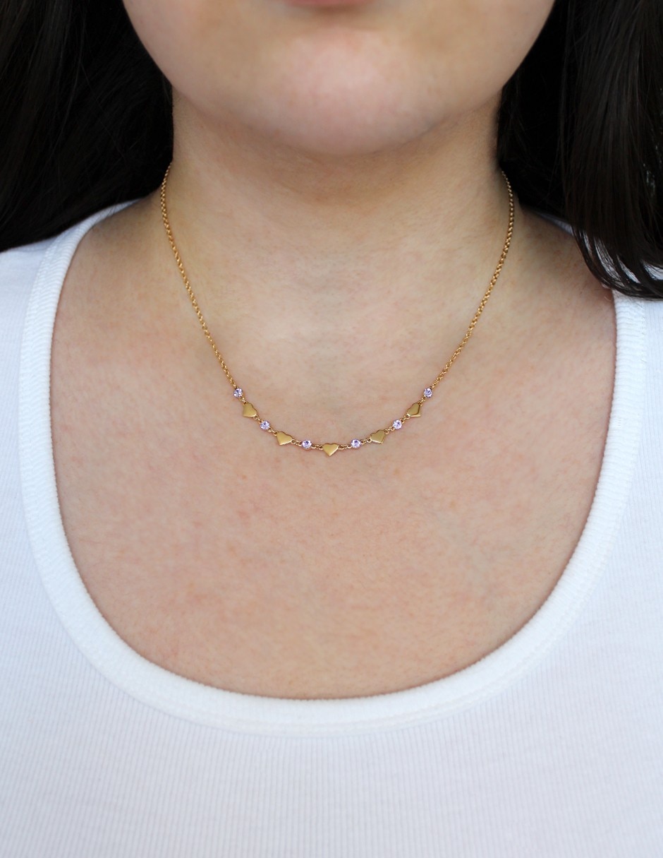 Collar de corazón chatón Collar de corazón chatón