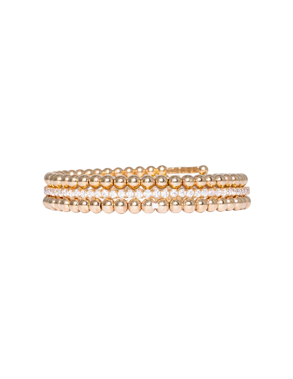 Pulsera mossimo con zirconia esferas luminosas