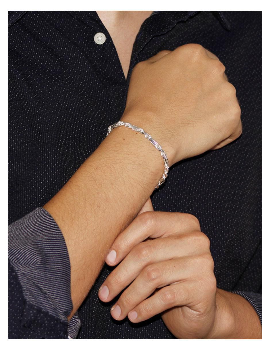 Pulsera de plata P 925 con acabado liso 3