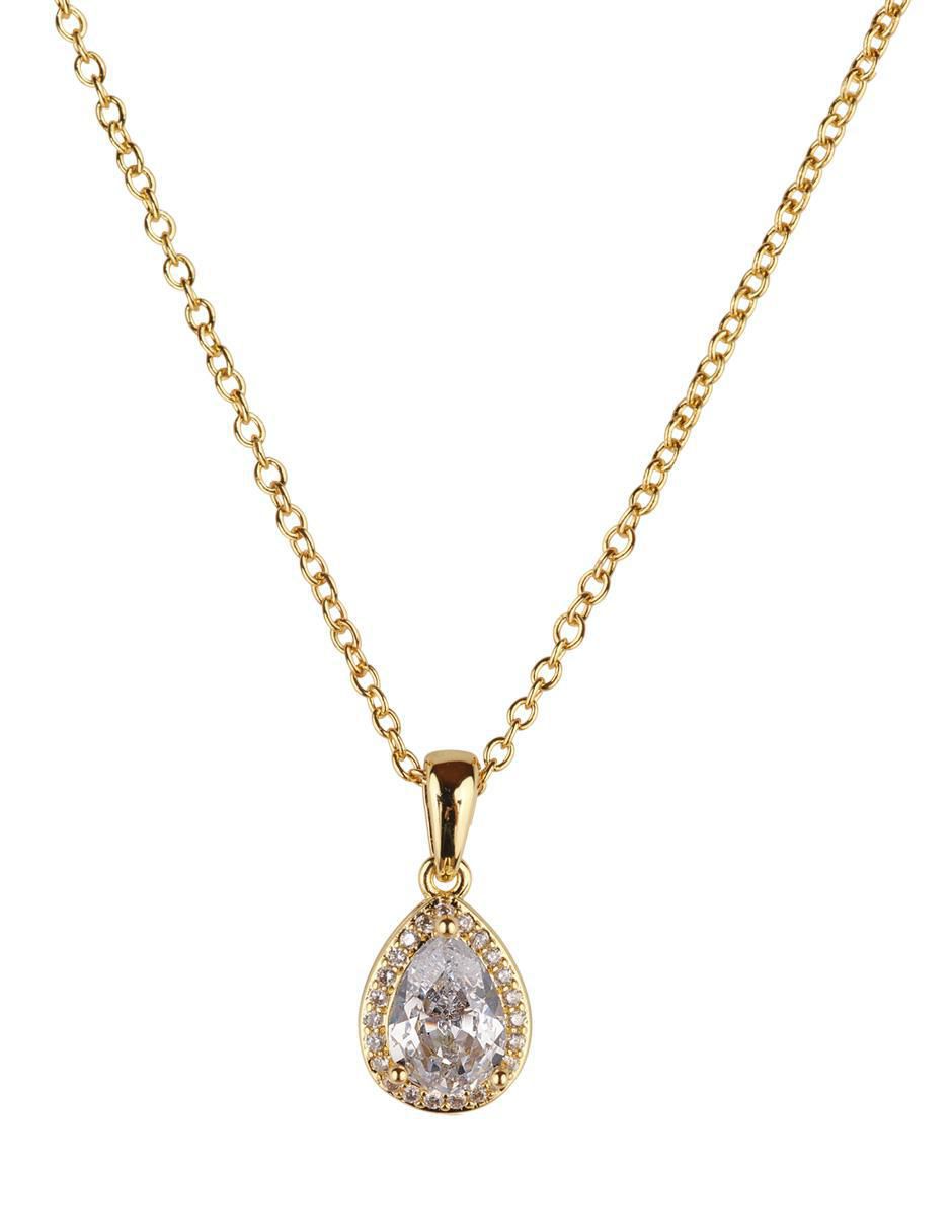 Set de collar y aretes Dory crl20n baño de oro 14 k zirconia cúbica 5