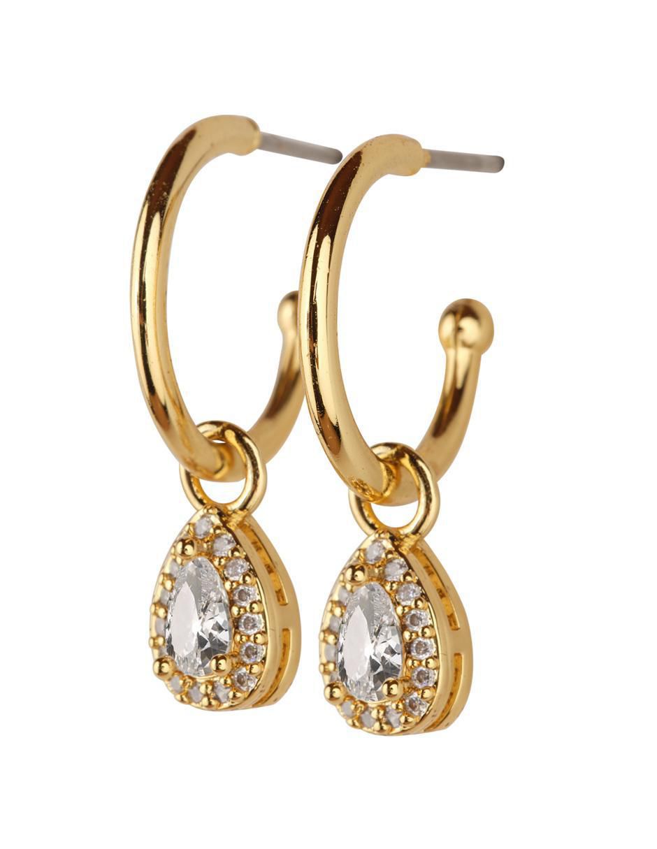 Set de collar y aretes Dory crl20n baño de oro 14 k zirconia cúbica 2
