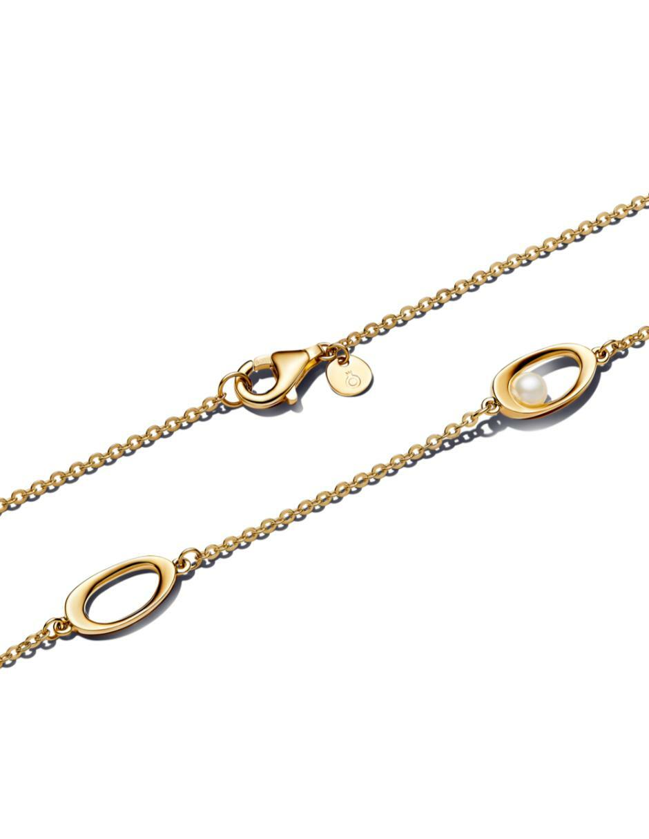 Collar de ovalado Essence de plata con acabado baño de oro P 925 2