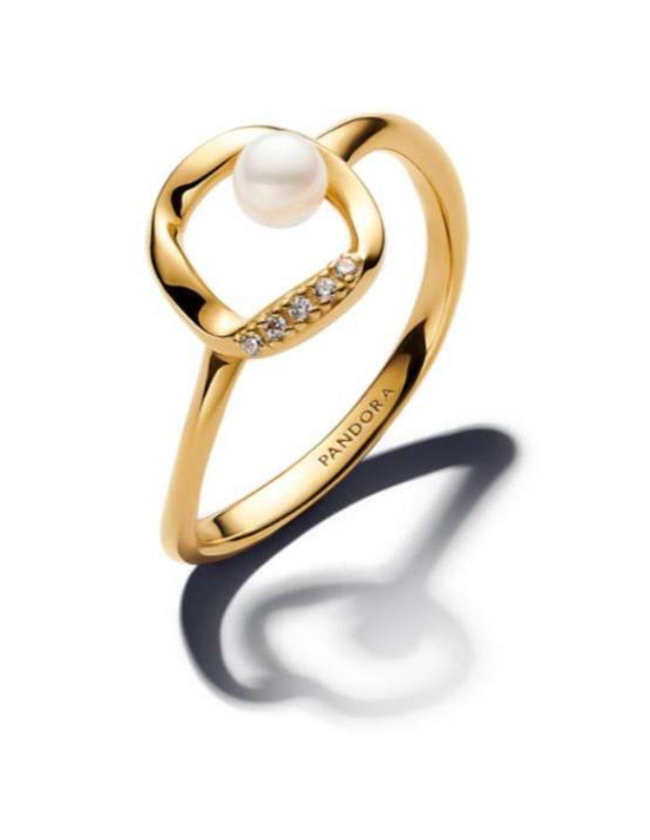 Anillo Essence de plata P 925 zirconia cúbica con acabado baño de oro