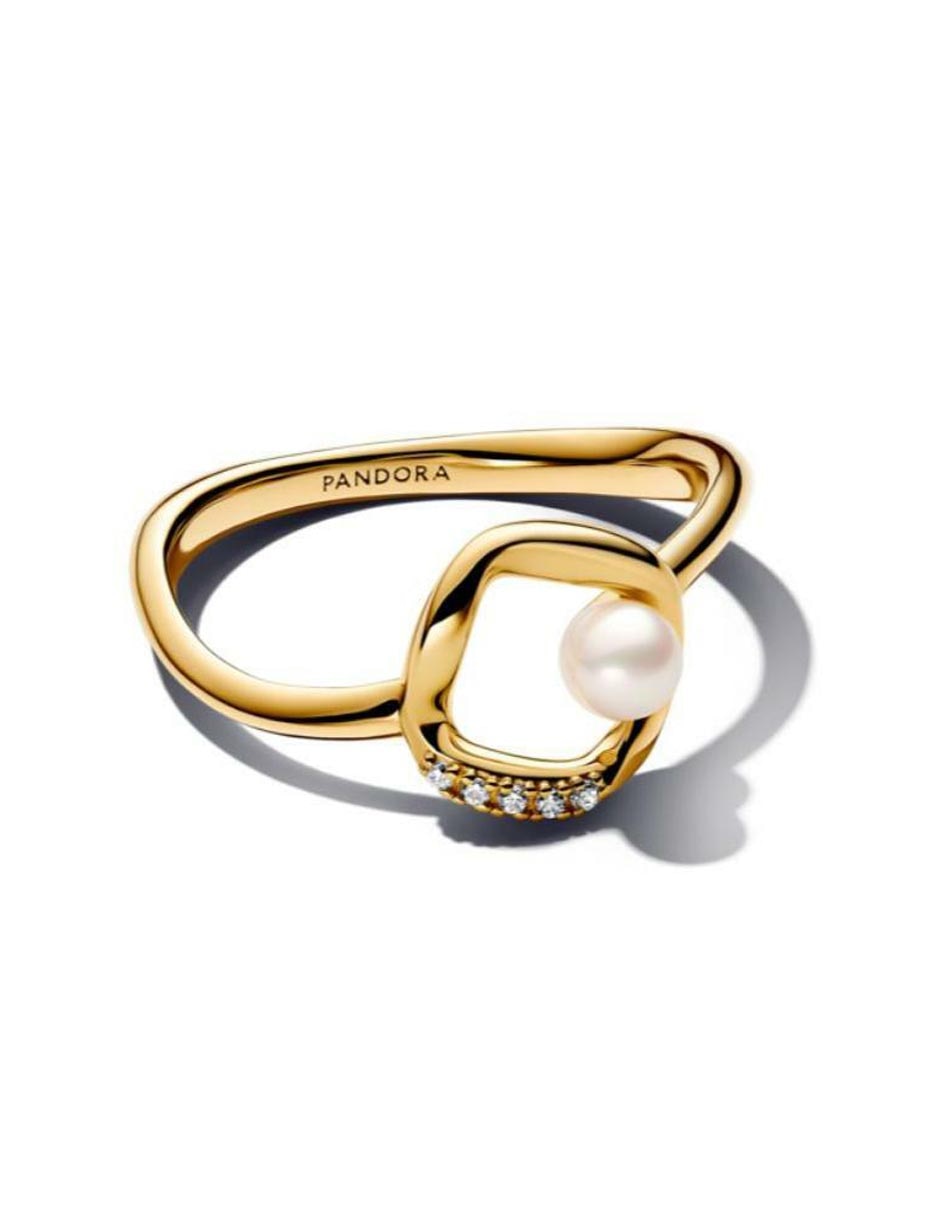 Anillo Essence de plata P 925 zirconia cúbica con acabado baño de oro