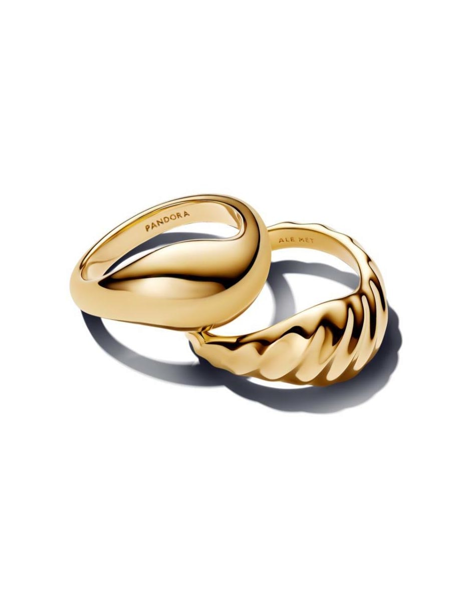 Anillo Pandora Essence de plata P 925 con acabado baño de oro