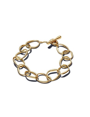 Brazalete de plata P 925 acabado baño de oro