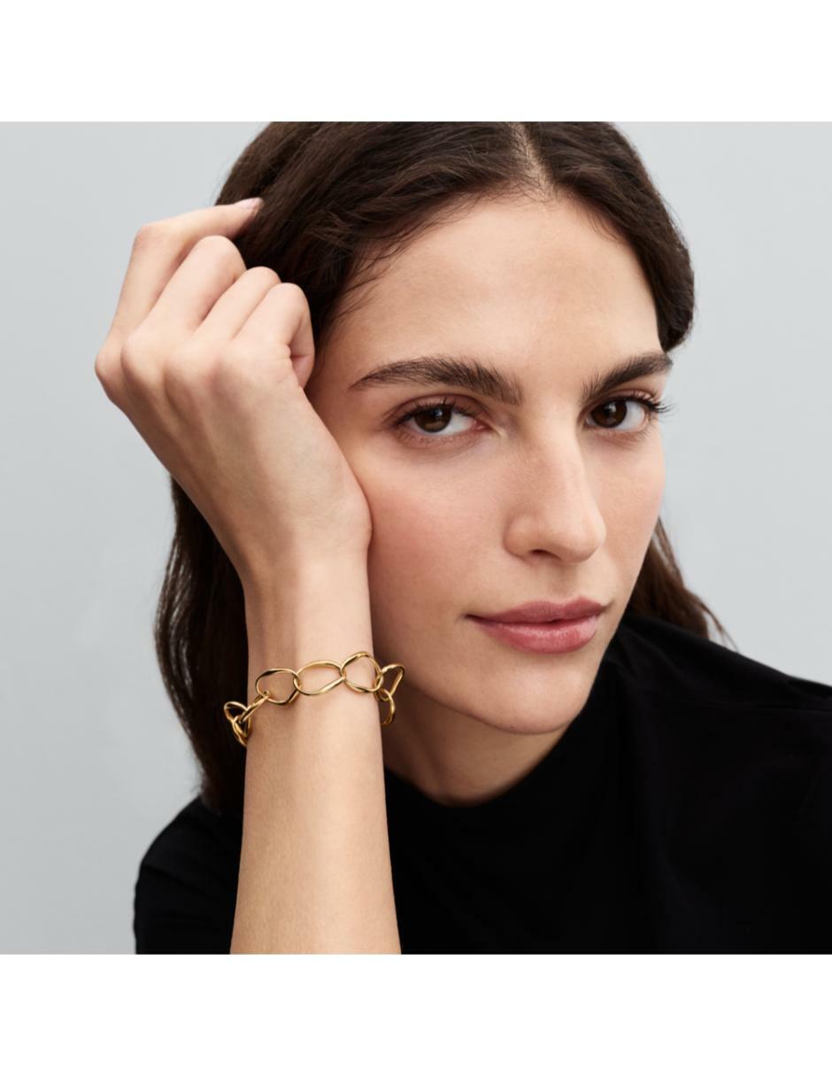 Brazalete de plata P 925 acabado baño de oro 3