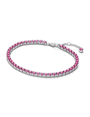Brazalete de plata con cristal P 925 Timeless acabado liso