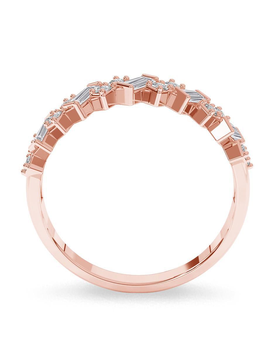 Anillo 14 k de oro zirconia pulido 4