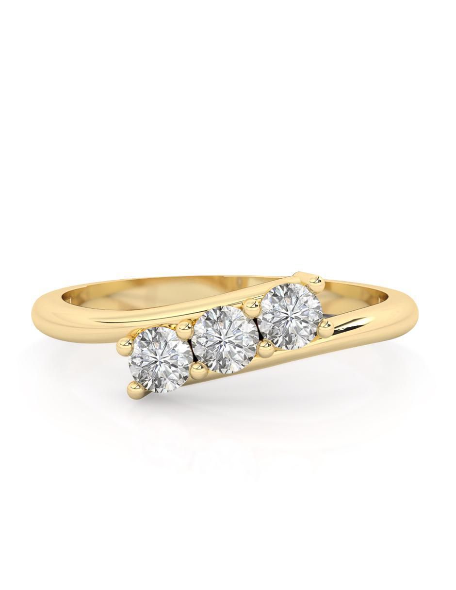 Anillo 10 k de oro zirconia pulido Anillo 10 k de oro zirconia pulido