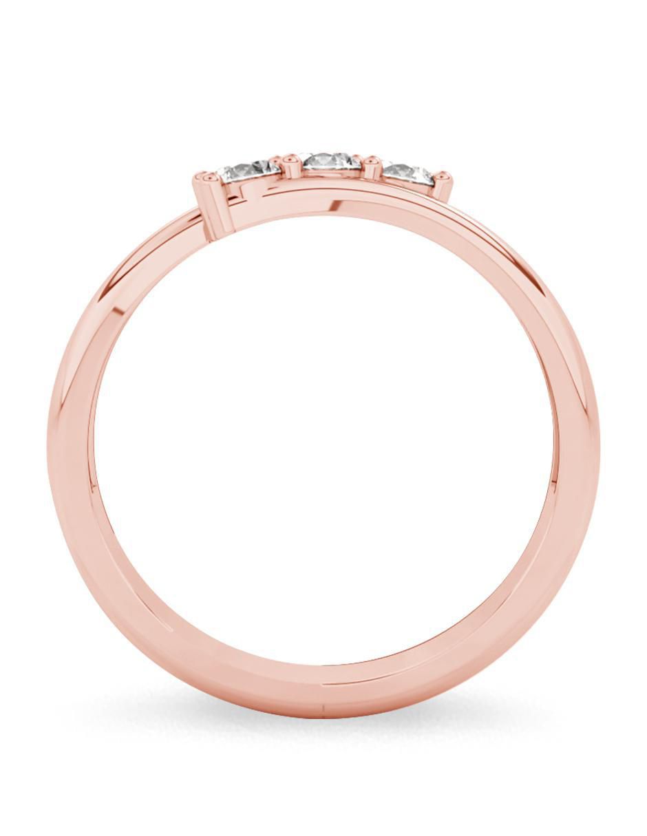 Anillo 10 k de oro zirconia pulido 4