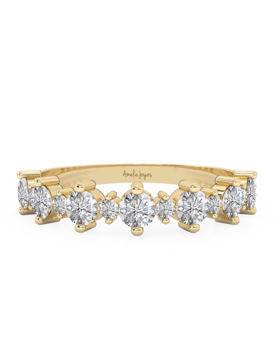 Anillo 10 k de oro zirconia pulido Anillo 10 k de oro zirconia pulido