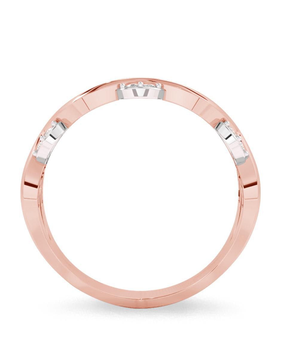 Anillo 10 k de oro zirconia pulido 3