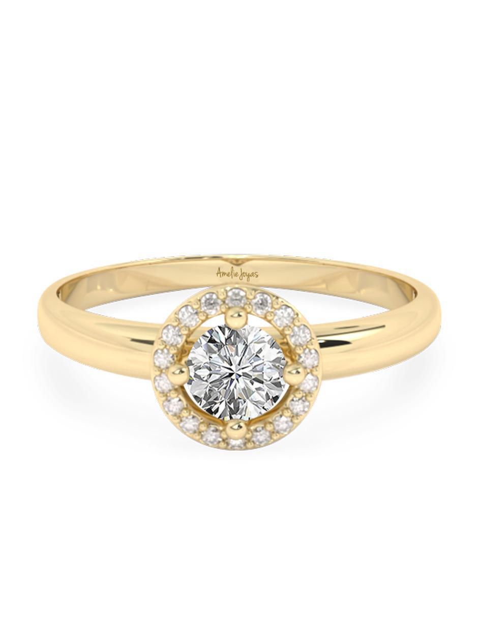 Anillo 10 k de oro zirconia pulido Anillo 10 k de oro zirconia pulido