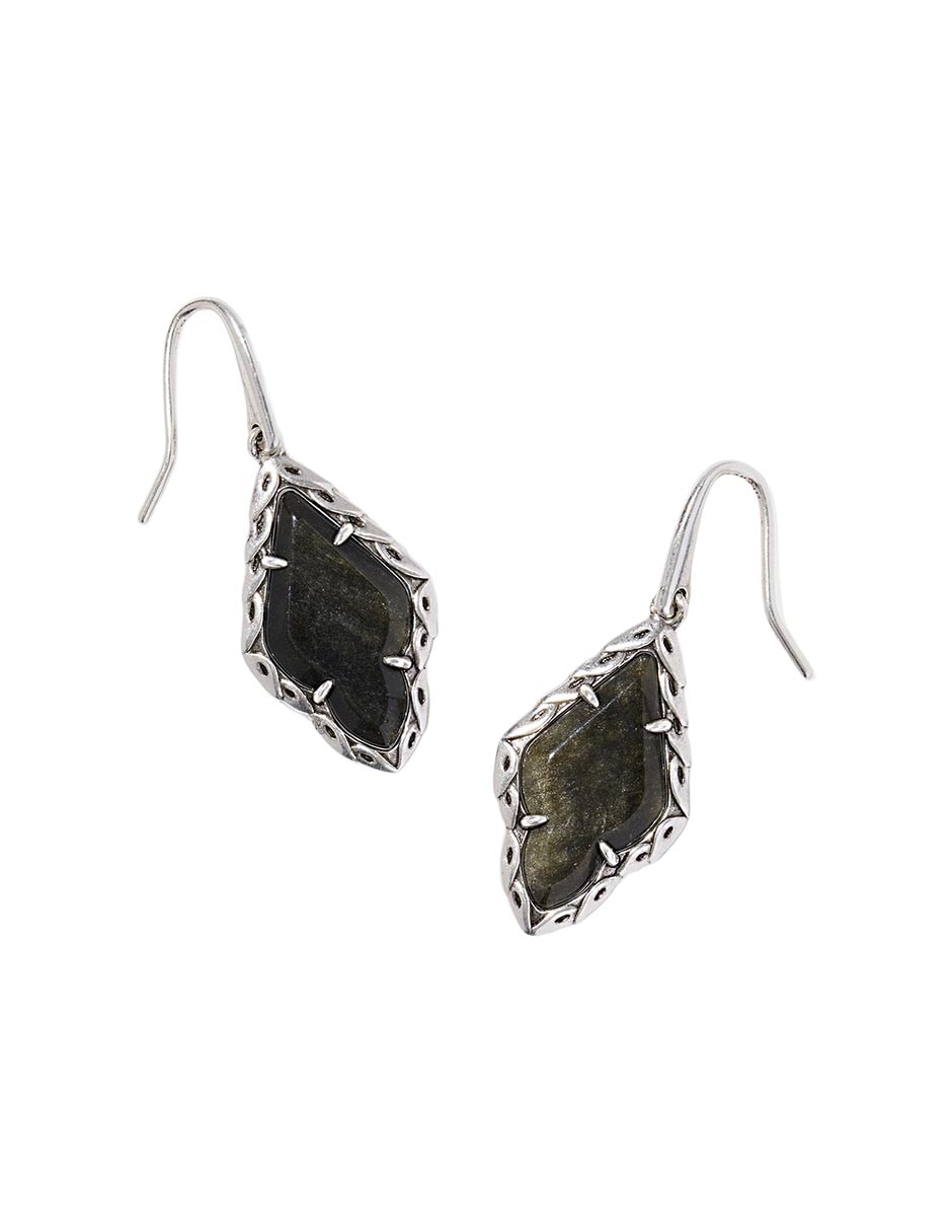 Aretes de rombo con acabado baño de oro 14 K lapislazuli