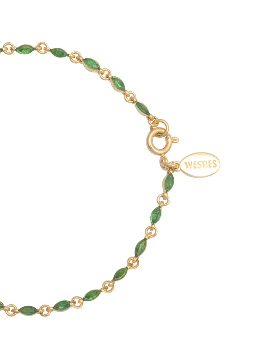 Pulsera con cristal navettes con acabado brillante 2