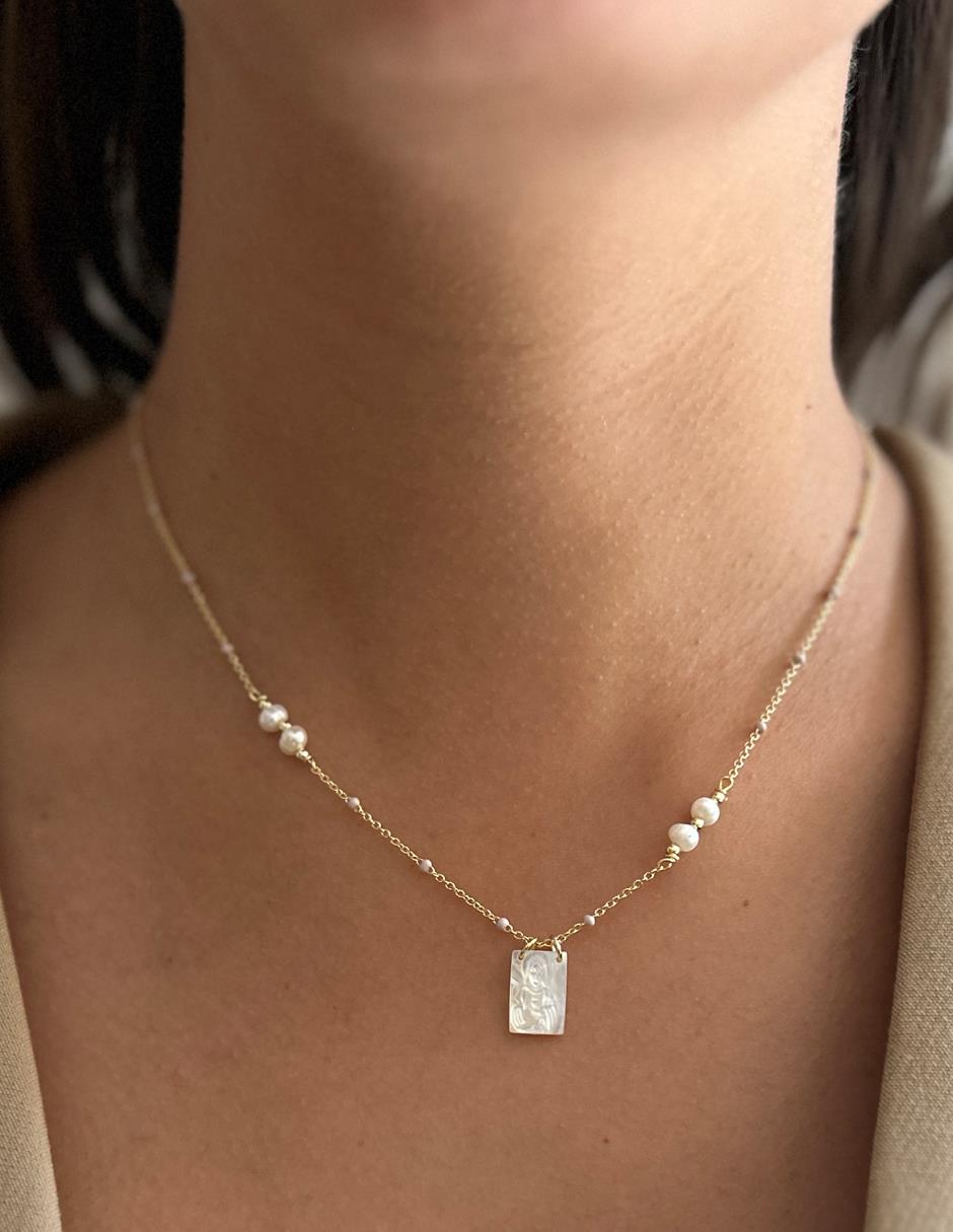 Collar Religiosos con acabado baño de oro 14 K 3