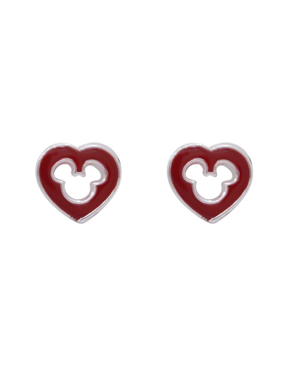 Broqueles de corazón de plata P 925 con acabado brillante