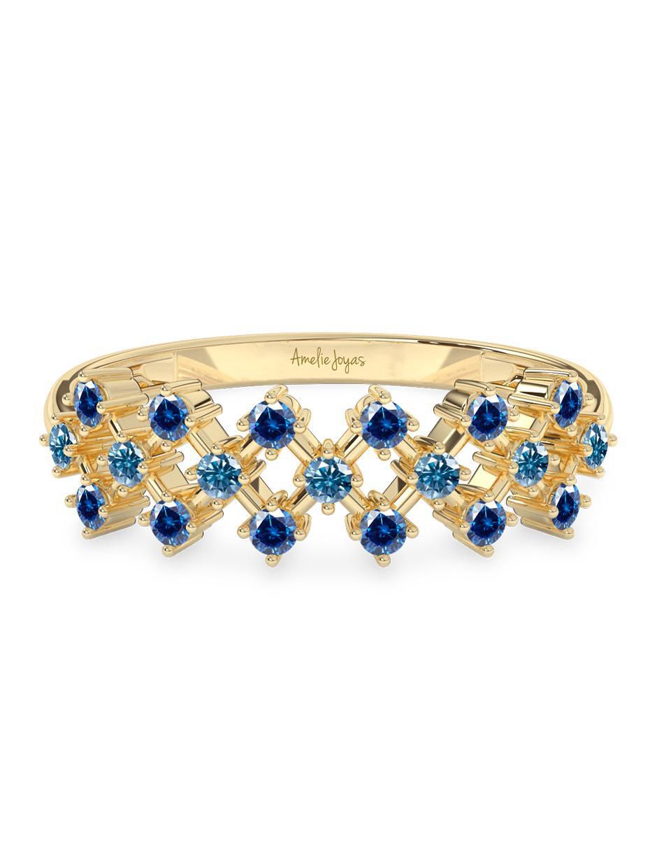 Anillo redondo 10 k de oro zirconia pulido Anillo redondo 10 k de oro zirconia pulido