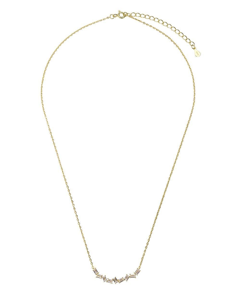 Collar rectangular Floral de plata P 925 3
