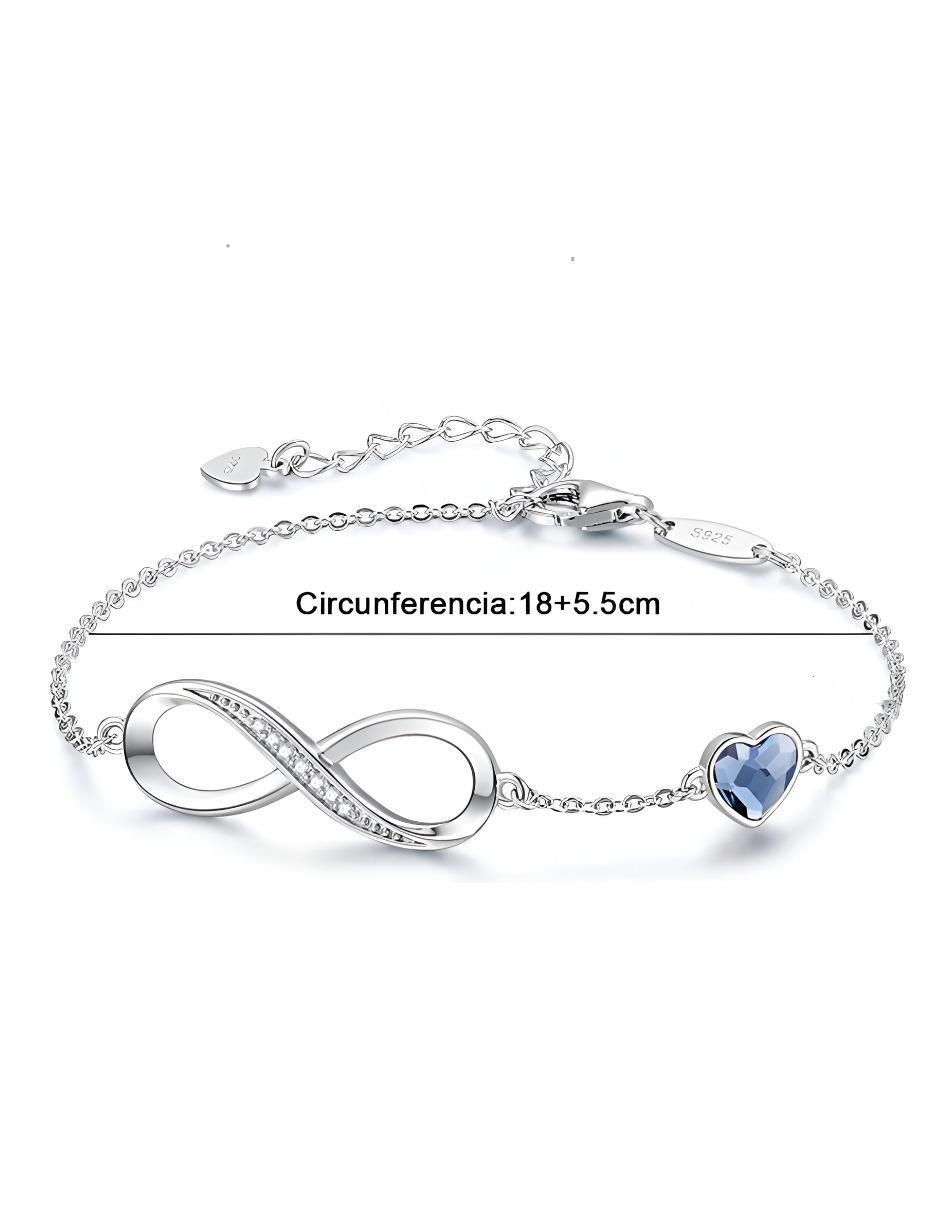 Pulsera de plata con circonita P 925 acabado brillante 5