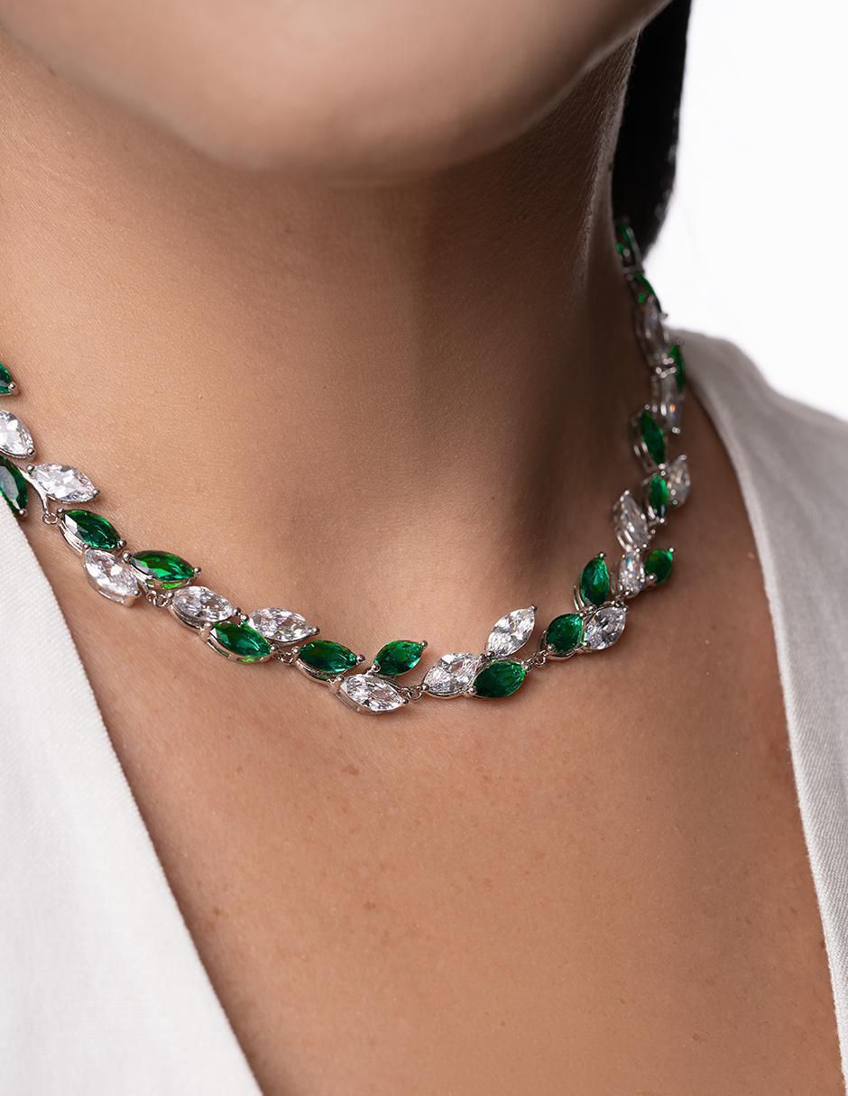 Collar hoja de plata P 925 3