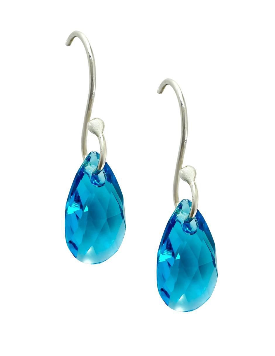 Aretes y collar de gota Élan de plata p 925 cristal 5