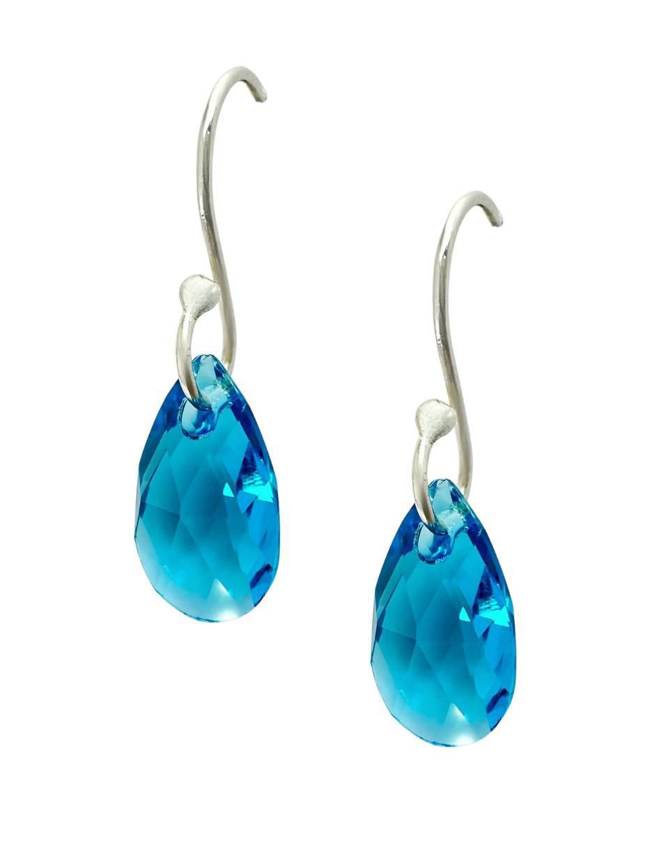 Aretes y collar de gota Élan de plata p 925 cristal 6