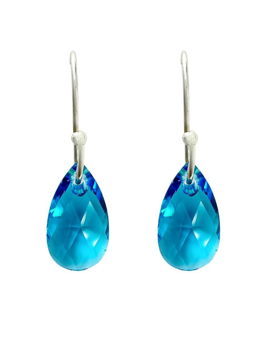 Aretes y collar de gota Élan de plata p 925 cristal 7