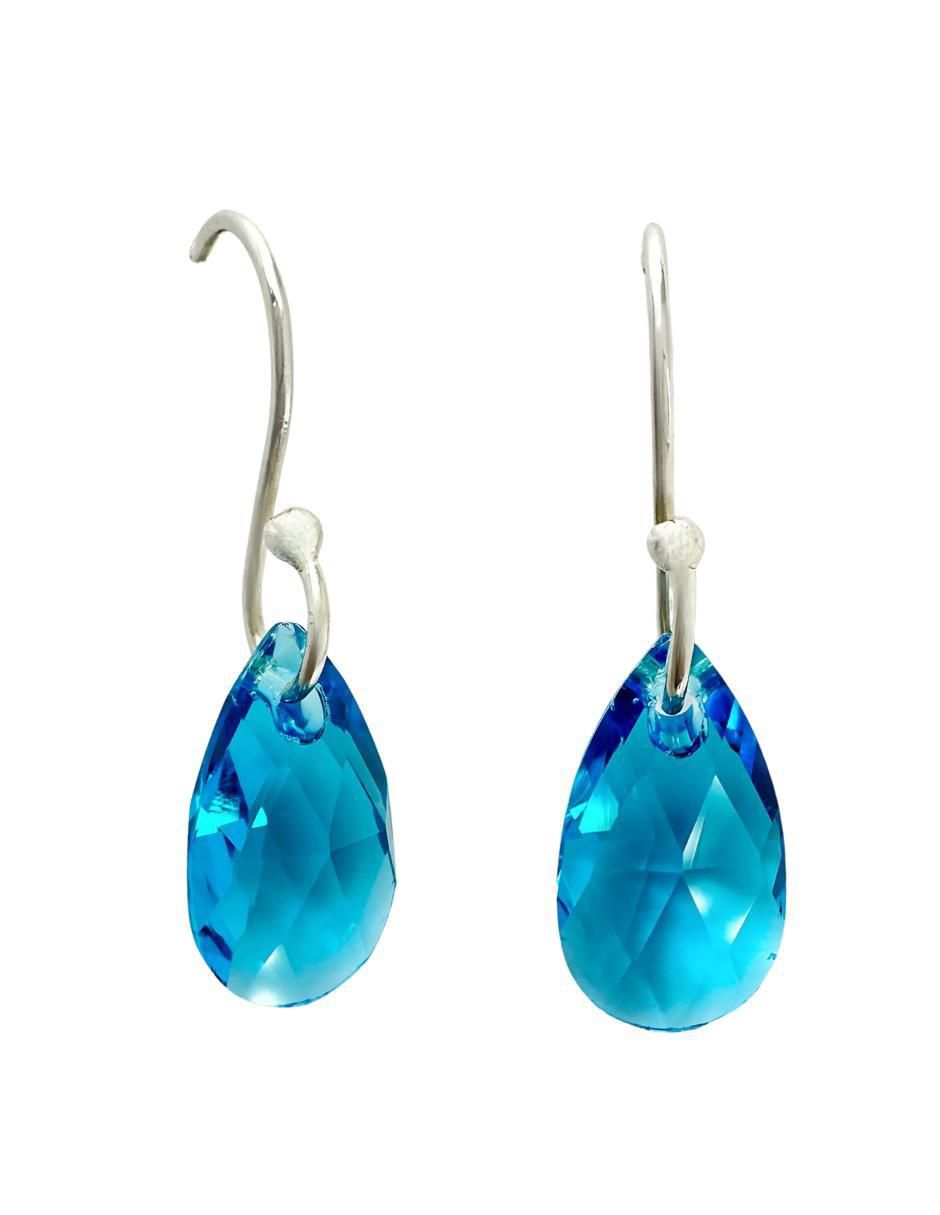 Aretes y collar de gota Élan de plata p 925 cristal 8