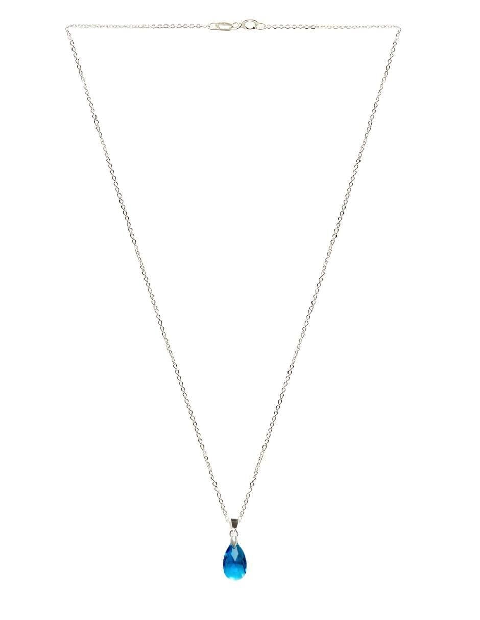 Aretes y collar de gota Élan de plata p 925 cristal 9