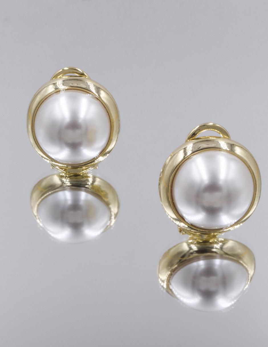 Broqueles de esfera con acabado chapa de oro perla 4