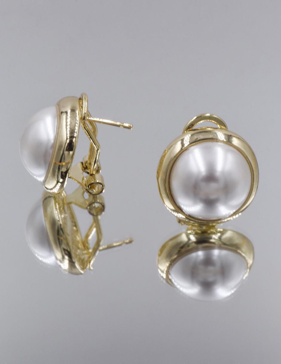 Broqueles de esfera con acabado chapa de oro perla 5