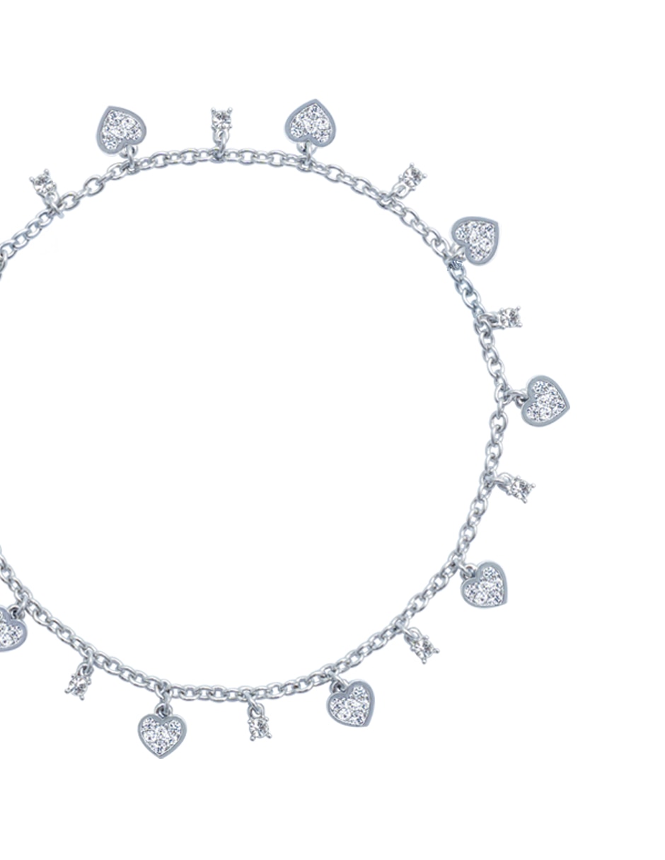Pulsera con cristal acabado pavé 2
