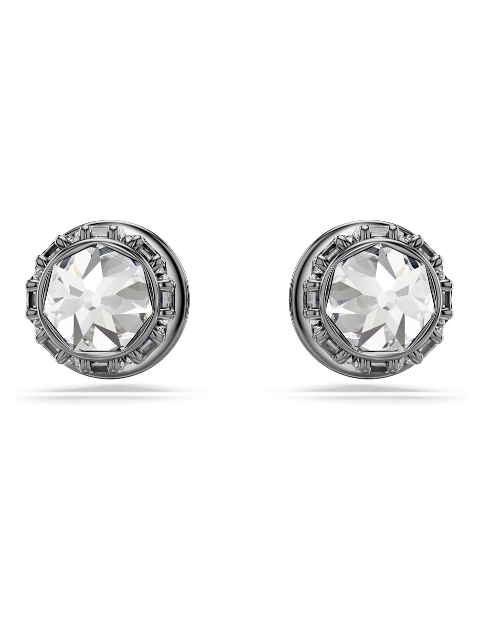 Aretes cortos de flor Swarovski Sublima con acabado brillante