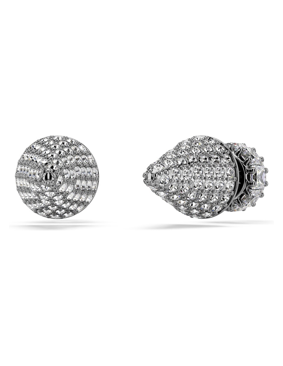 Aretes cortos de flor Swarovski Sublima con acabado brillante