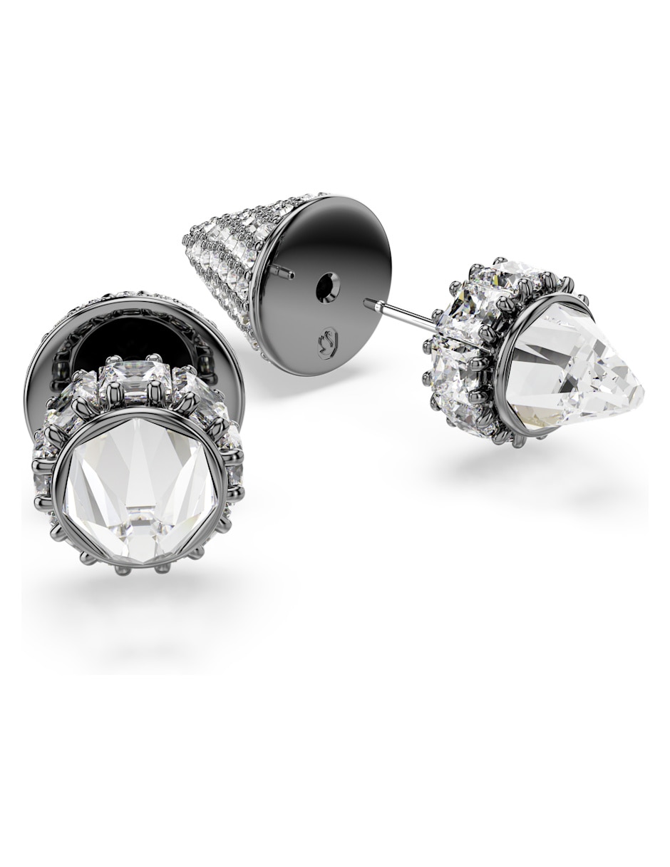 Aretes cortos de flor Swarovski Sublima con acabado brillante