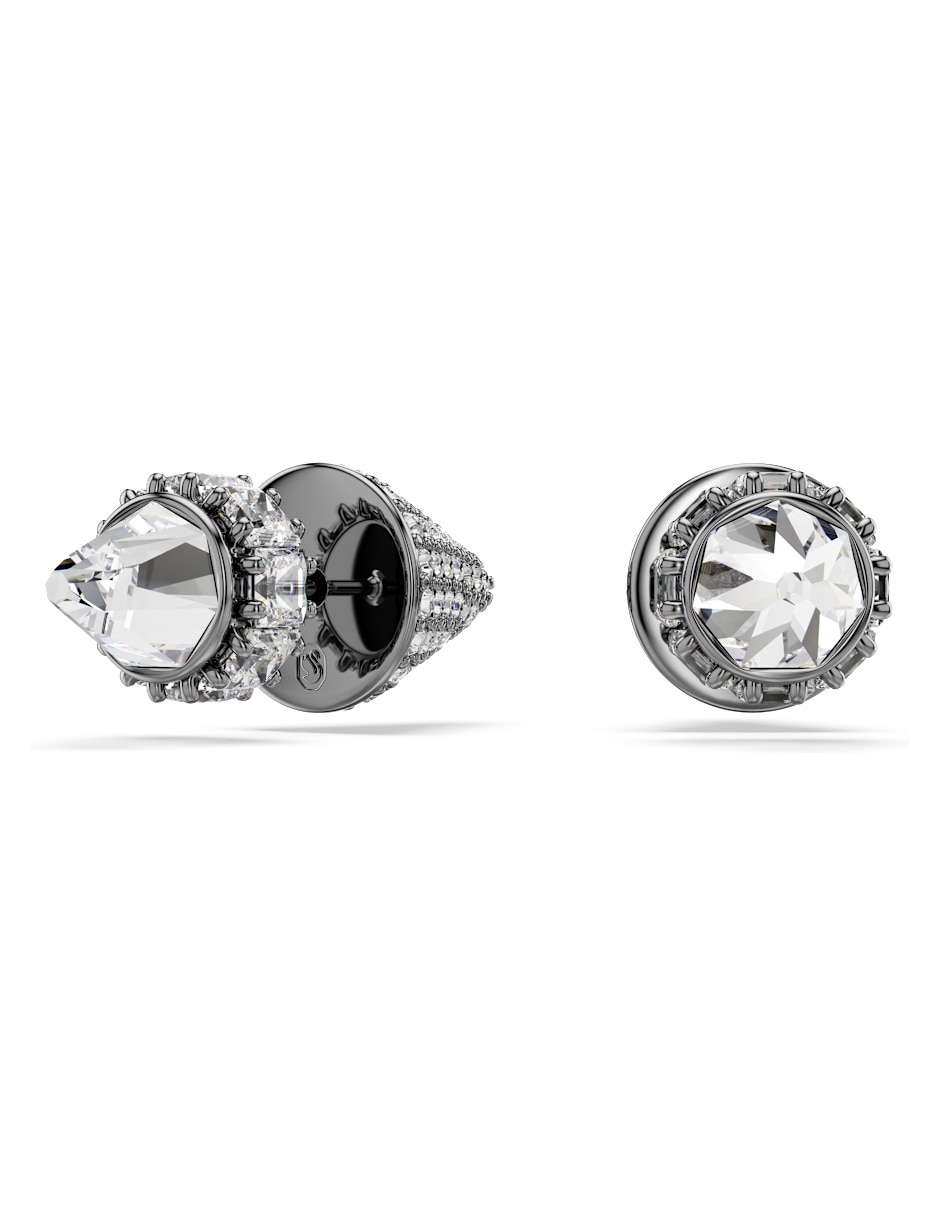 Aretes cortos de flor Swarovski Sublima con acabado brillante