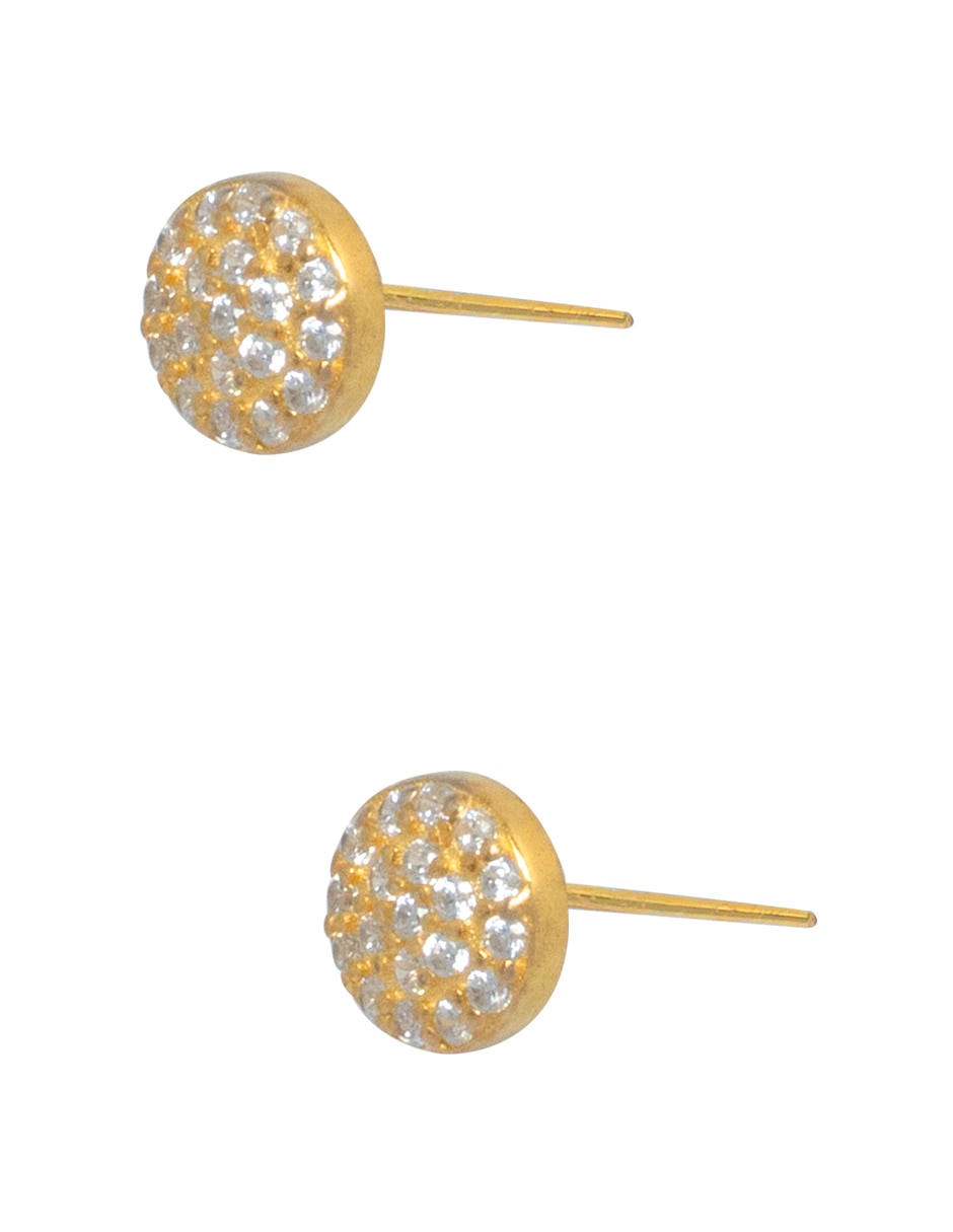 Aretes de plata p 925 con acabado pavé cristal 2