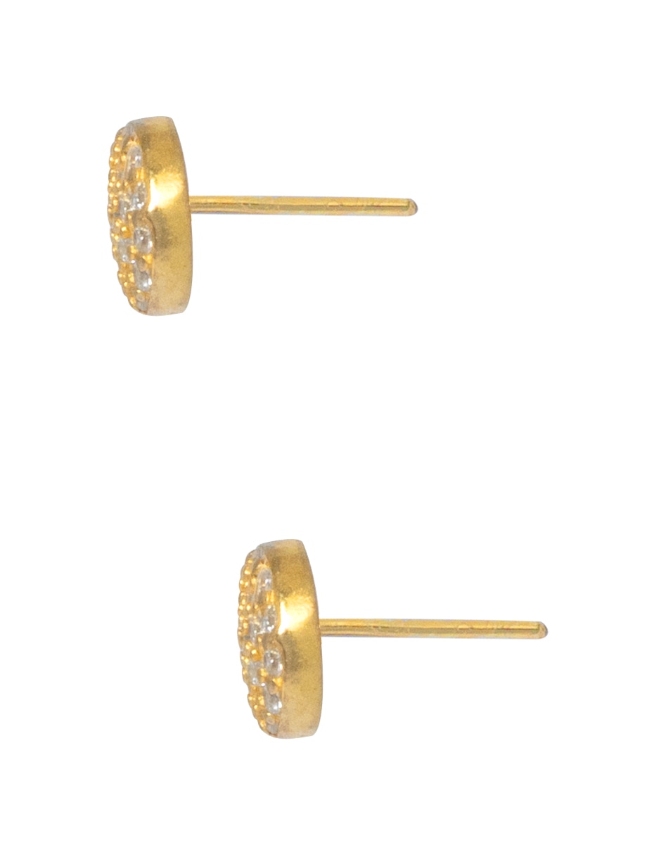 Aretes de plata p 925 con acabado pavé cristal 3