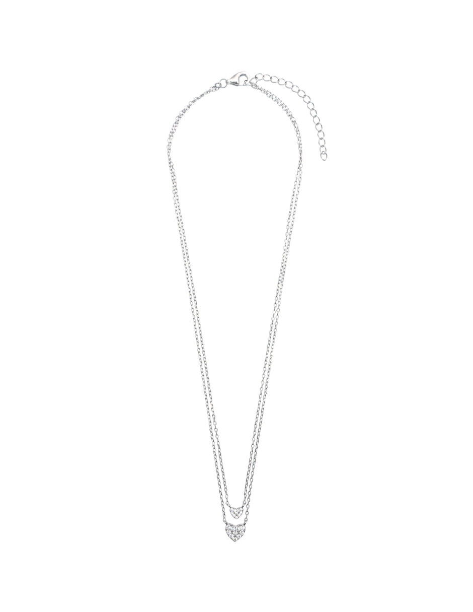 Collar de varios hilos circular de plata P 925 2