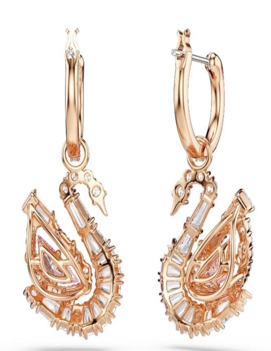 Aretes de cisne Swan con acabado brillante 2