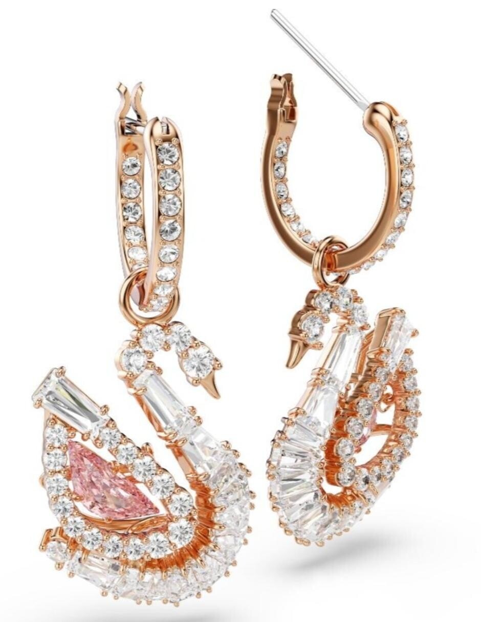 Aretes de cisne Swan con acabado brillante 3