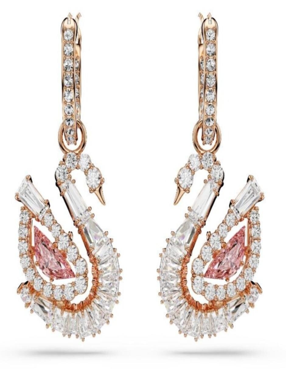 Aretes de cisne Swan con acabado brillante 4